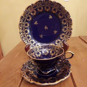 Lindner Echt Cobalt Teacup Trio